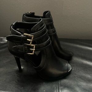 MICHAEL Michael Kors Black and Gold Heeled Boots